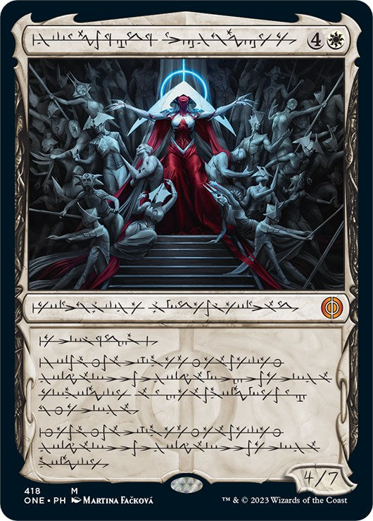 Elesh Norn, Mother of Machines (Phyrexian Step-and-Compleat Foil) [Phyrexia: All Will Be One] | Pegasus Games WI