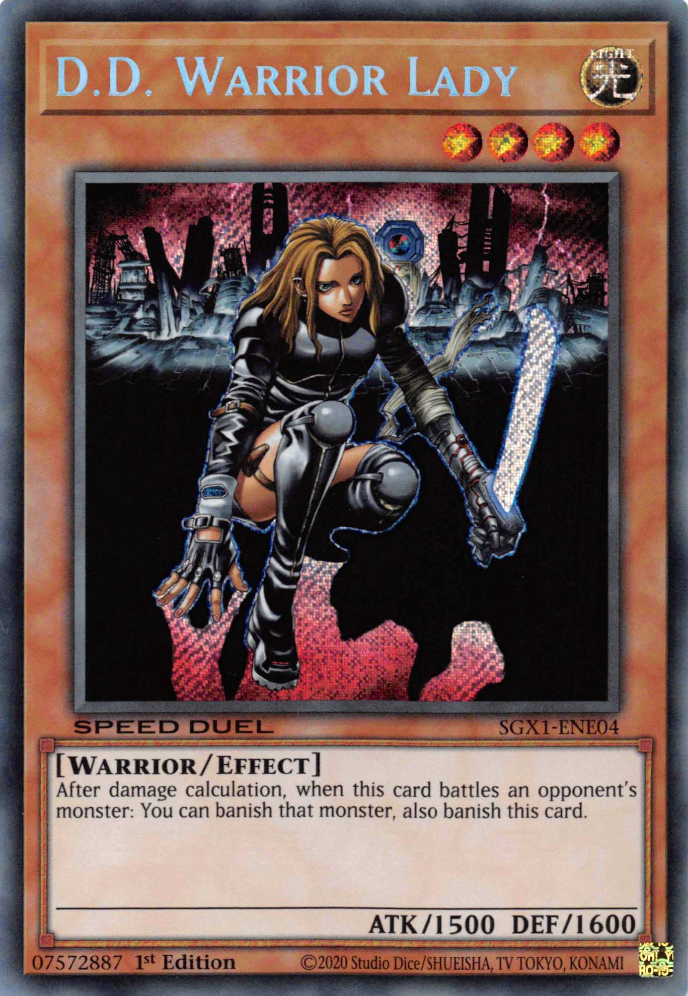 D.D. Warrior Lady [SGX1-ENE04] Secret Rare | Pegasus Games WI