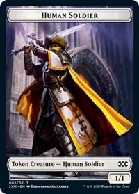 Human Soldier // Tuktuk the Returned Double-Sided Token [Double Masters Tokens] | Pegasus Games WI