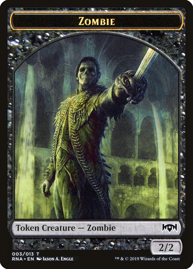 Zombie Token [Ravnica Allegiance Tokens] | Pegasus Games WI