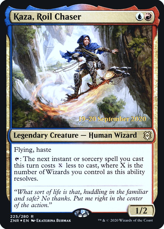 Kaza, Roil Chaser [Zendikar Rising Prerelease Promos] | Pegasus Games WI