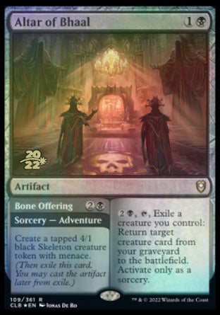 Altar of Bhaal // Bone Offering [Commander Legends: Battle for Baldur's Gate Prerelease Promos] | Pegasus Games WI