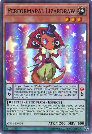 Performapal Lizardraw [OP01-EN006] Super Rare | Pegasus Games WI