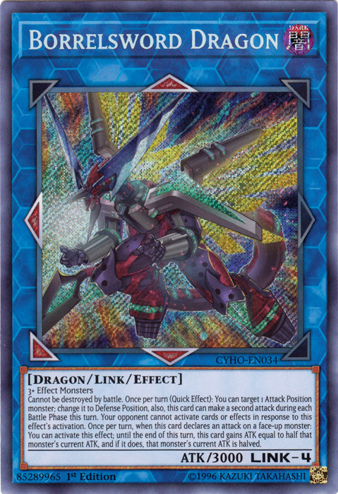 Borrelsword Dragon [CYHO-EN034] Secret Rare | Pegasus Games WI