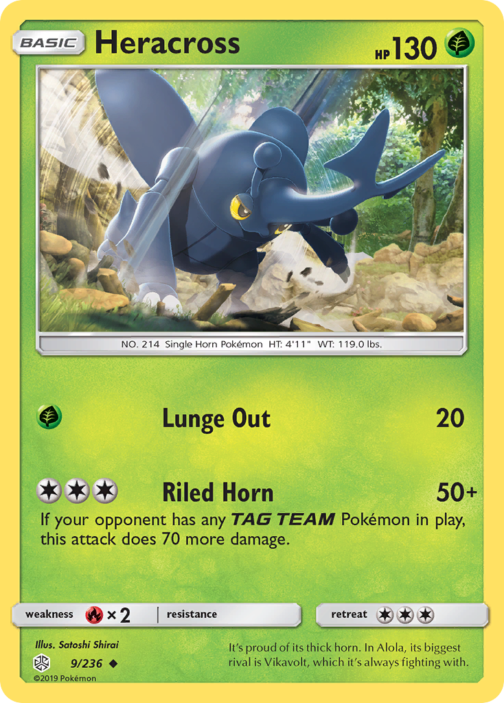 Heracross (9/236) [Sun & Moon: Cosmic Eclipse] | Pegasus Games WI