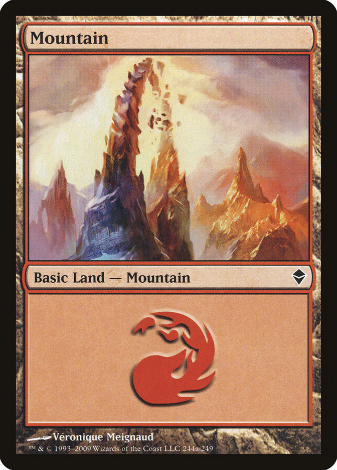 Mountain (244a) [Zendikar] | Pegasus Games WI