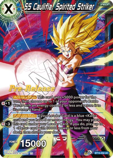SS Caulifla, Spirited Striker (BT15-034) [Saiyan Showdown Prerelease Promos] | Pegasus Games WI