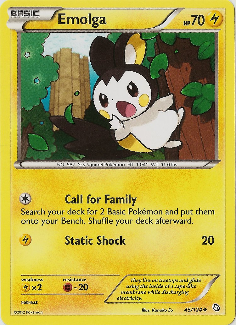 Emolga (45/124) [Black & White: Dragons Exalted] | Pegasus Games WI