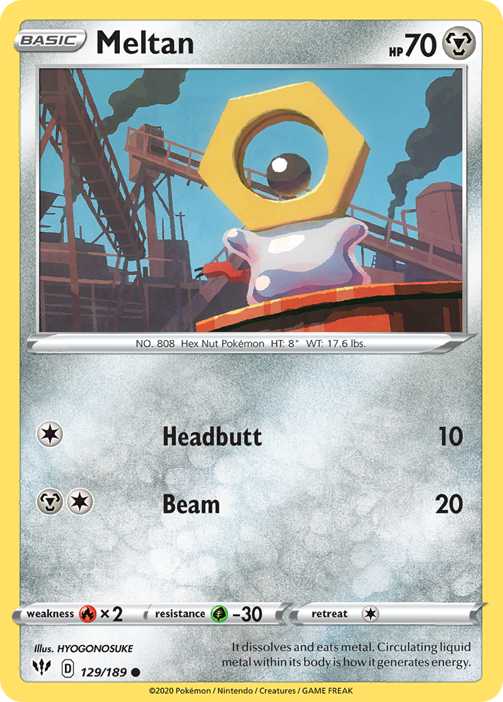 Meltan (129/189) [Sword & Shield: Darkness Ablaze] | Pegasus Games WI