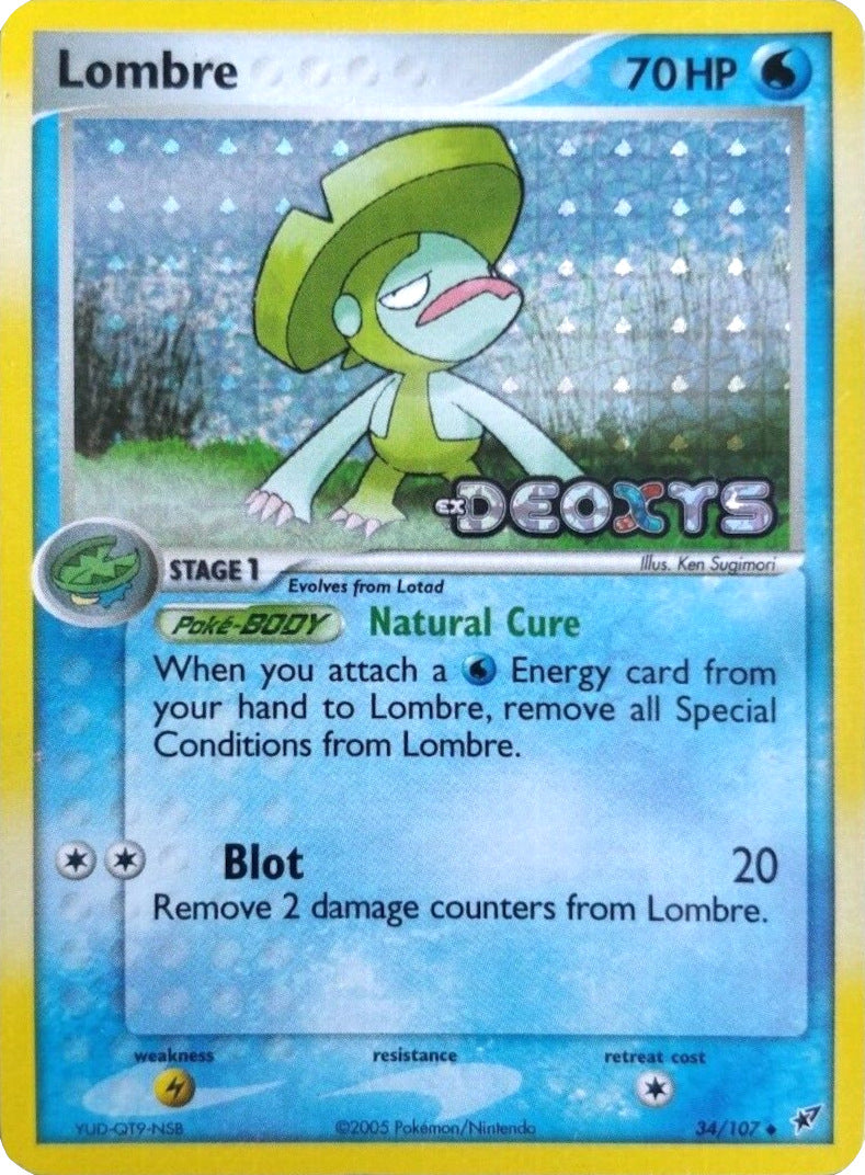 Lombre (34/107) (Stamped) [EX: Deoxys] | Pegasus Games WI