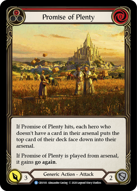 Promise of Plenty (Red) [CRU183] 1st Edition Normal | Pegasus Games WI