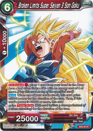 Broken Limits Super Saiyan 3 Son Goku (Starter Deck - The Extreme Evolution) [SD2-02] | Pegasus Games WI