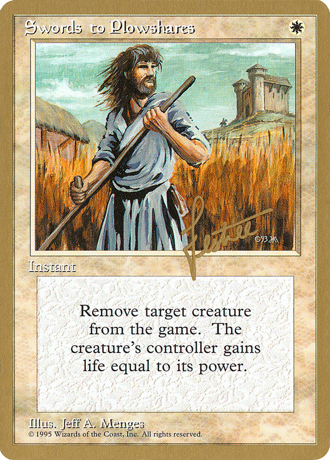 Swords to Plowshares (Bertrand Lestree) [Pro Tour Collector Set] | Pegasus Games WI