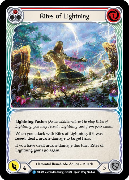 Rites of Lightning (Red) [BRI027] (Tales of Aria Briar Blitz Deck)  1st Edition Normal | Pegasus Games WI