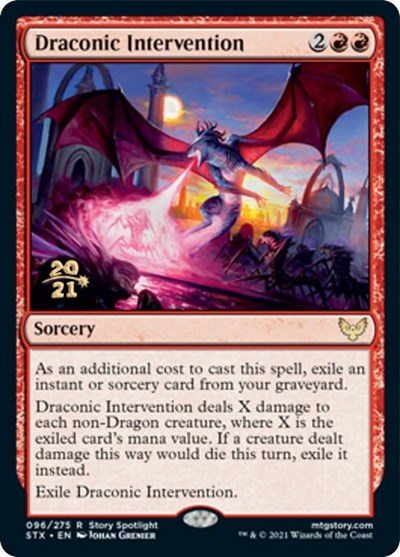 Draconic Intervention [Strixhaven: School of Mages Prerelease Promos] | Pegasus Games WI