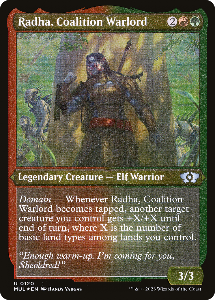 Radha, Coalition Warlord (Foil Etched) [Multiverse Legends] | Pegasus Games WI