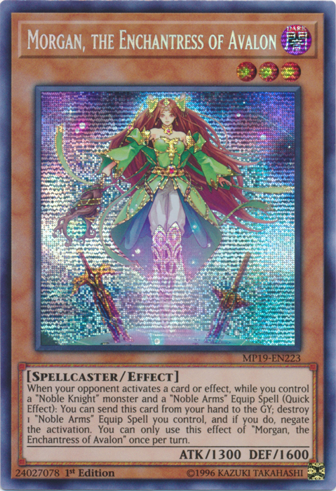 Morgan, the Enchantress of Avalon [MP19-EN223] Prismatic Secret Rare | Pegasus Games WI