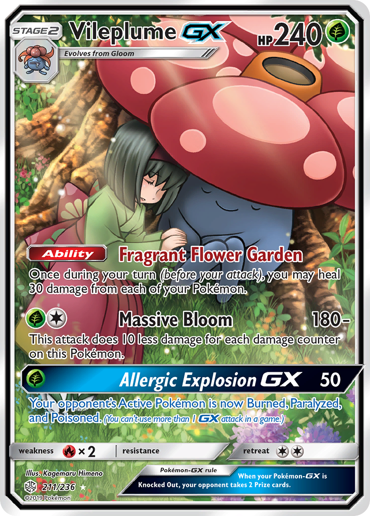 Vileplume GX (211/236) [Sun & Moon: Cosmic Eclipse] | Pegasus Games WI