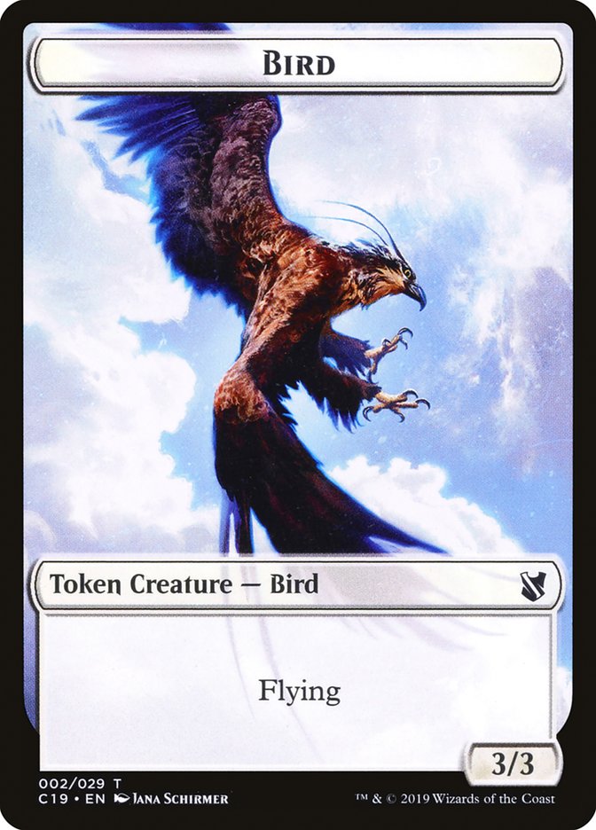 Bird Token (002/029) [Commander 2019 Tokens] | Pegasus Games WI