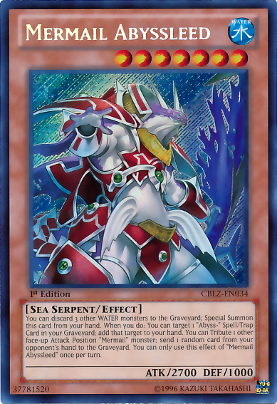 Mermail Abyssleed [CBLZ-EN034] Secret Rare | Pegasus Games WI