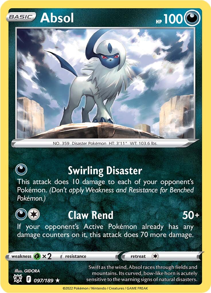Absol (097/189) (Theme Deck Exclusive) [Sword & Shield: Astral Radiance] | Pegasus Games WI