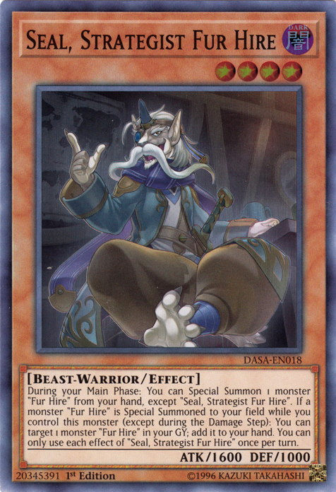 Seal, Strategist Fur Hire [DASA-EN018] Super Rare | Pegasus Games WI