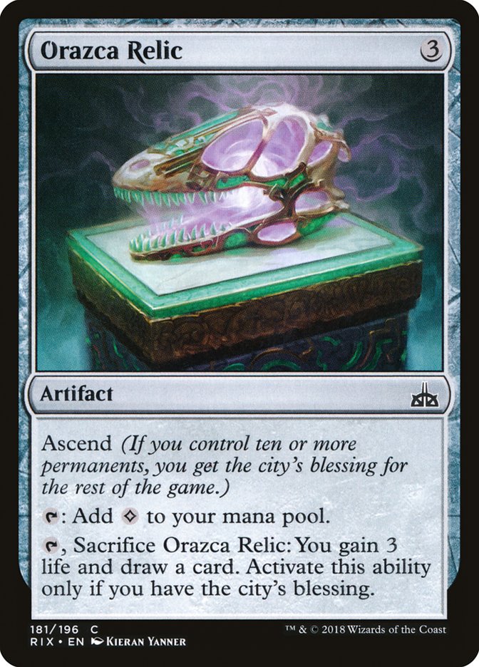 Orazca Relic [Rivals of Ixalan] | Pegasus Games WI