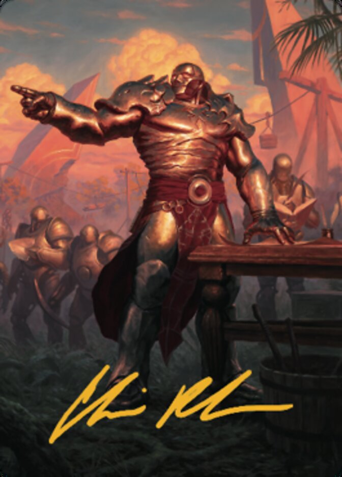 Karn, Living Legacy Art Card 1 (Gold-Stamped Signature) [Dominaria United Art Series] | Pegasus Games WI