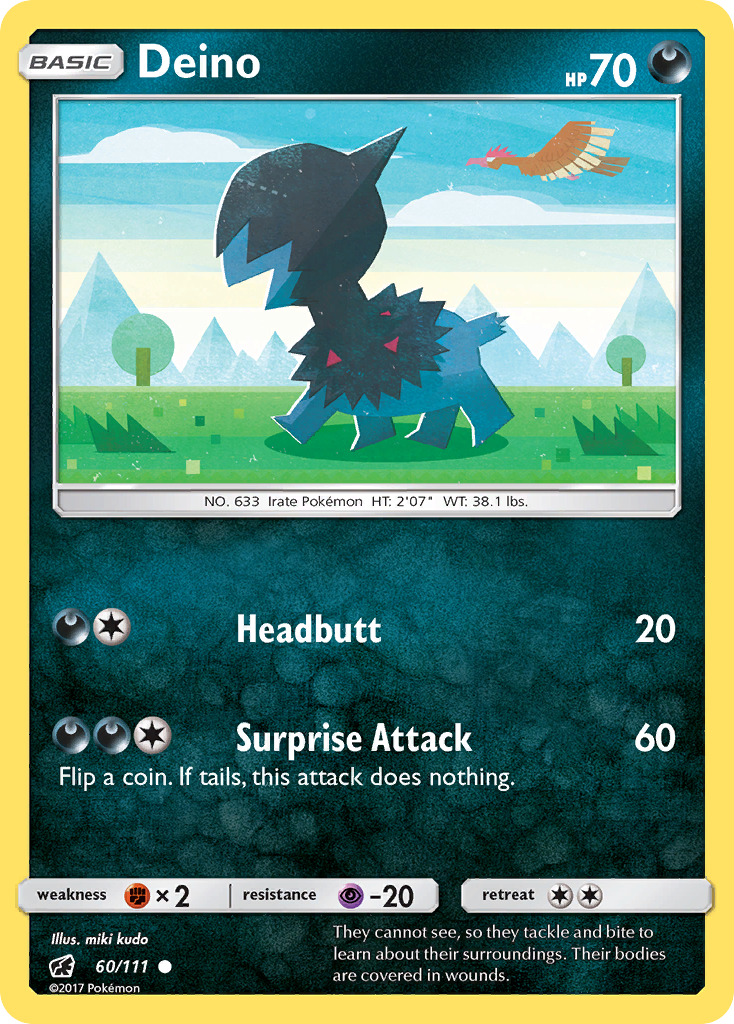Deino (60/111) [Sun & Moon: Crimson Invasion] | Pegasus Games WI