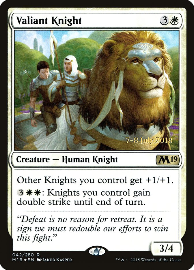 Valiant Knight [Core Set 2019 Prerelease Promos] | Pegasus Games WI