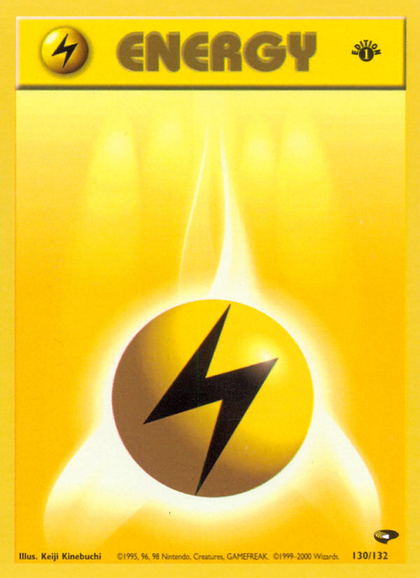 Lightning Energy (130/132) [Gym Challenge 1st Edition] | Pegasus Games WI