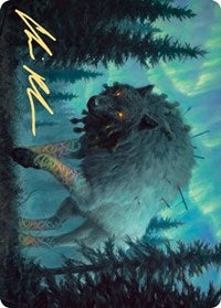 Sarulf, Realm Eater Art Card (Gold-Stamped Signature) [Kaldheim Art Series] | Pegasus Games WI