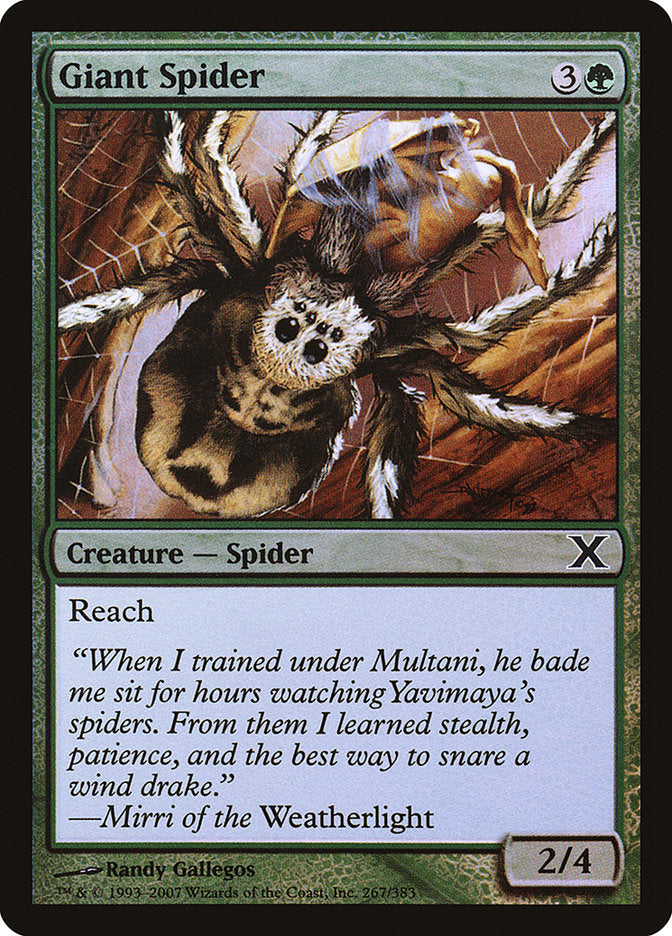 Giant Spider (Premium Foil) [Tenth Edition] | Pegasus Games WI