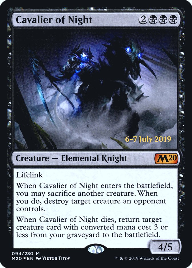 Cavalier of Night [Core Set 2020 Prerelease Promos] | Pegasus Games WI