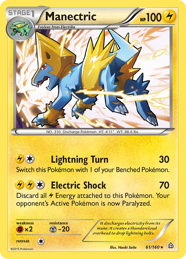 Manectric (61/160) (Theme Deck Exclusive) [XY: Primal Clash] | Pegasus Games WI