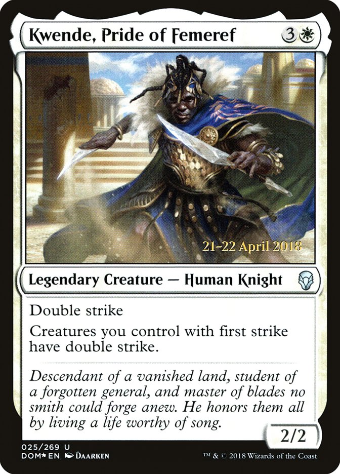 Kwende, Pride of Femeref [Dominaria Prerelease Promos] | Pegasus Games WI