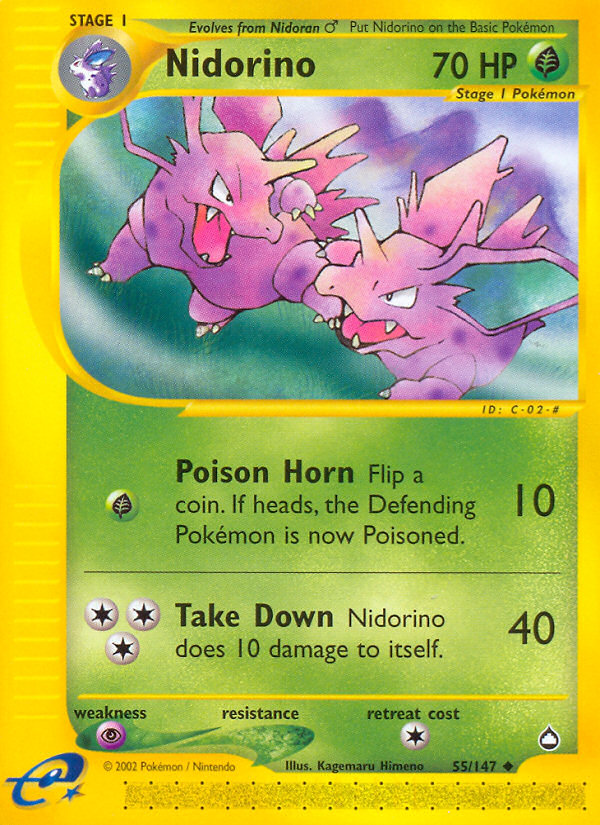 Nidorino (55/147) [Aquapolis] | Pegasus Games WI