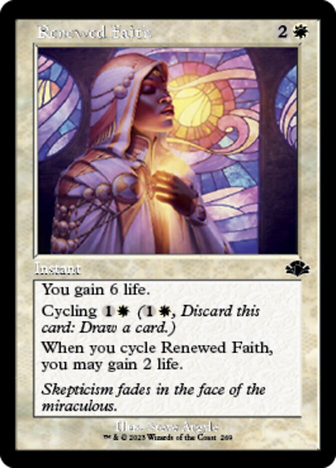 Renewed Faith (Retro) [Dominaria Remastered] | Pegasus Games WI