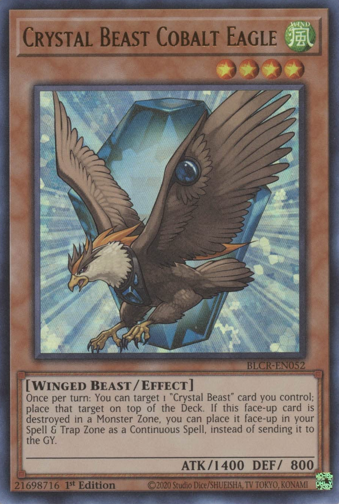 Crystal Beast Cobalt Eagle [BLCR-EN052] Ultra Rare | Pegasus Games WI