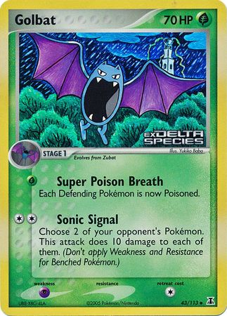 Golbat (43/113) (Stamped) [EX: Delta Species] | Pegasus Games WI