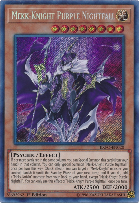 Mekk-Knight Purple Nightfall [EXFO-EN020] Secret Rare | Pegasus Games WI