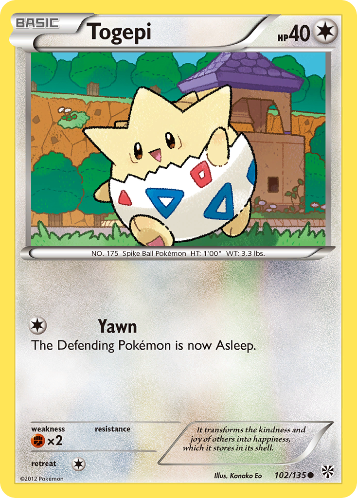 Togepi (102/135) [Black & White: Plasma Storm] | Pegasus Games WI