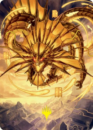 Ao, the Dawn Sky 2 Art Card (Gold-Stamped Signature) [Kamigawa: Neon Dynasty Art Series] | Pegasus Games WI