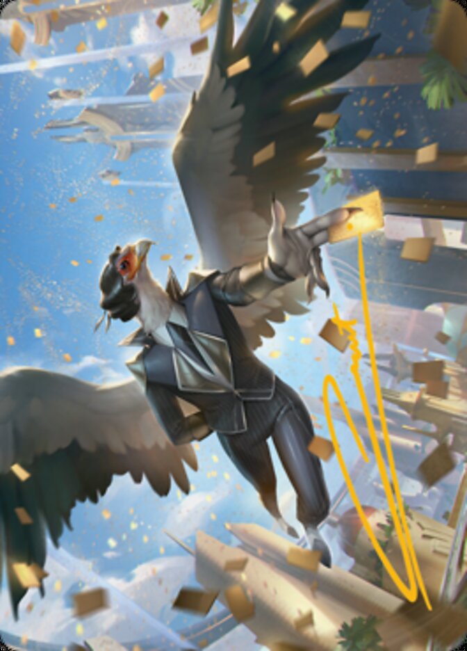 Skyboon Evangelist Art Card (Gold-Stamped Signature) [Streets of New Capenna Art Series] | Pegasus Games WI