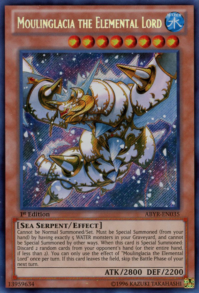 Moulinglacia the Elemental Lord [ABYR-EN035] Secret Rare | Pegasus Games WI