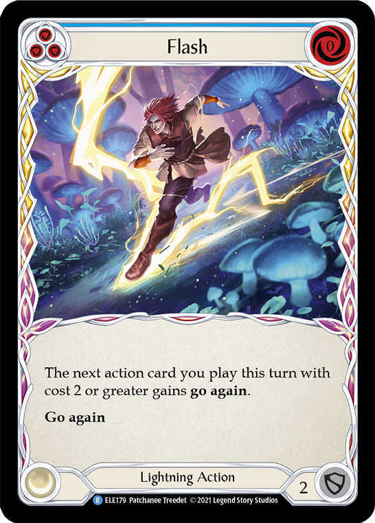 Flash (Blue) [ELE179] (Tales of Aria)  1st Edition Rainbow Foil | Pegasus Games WI