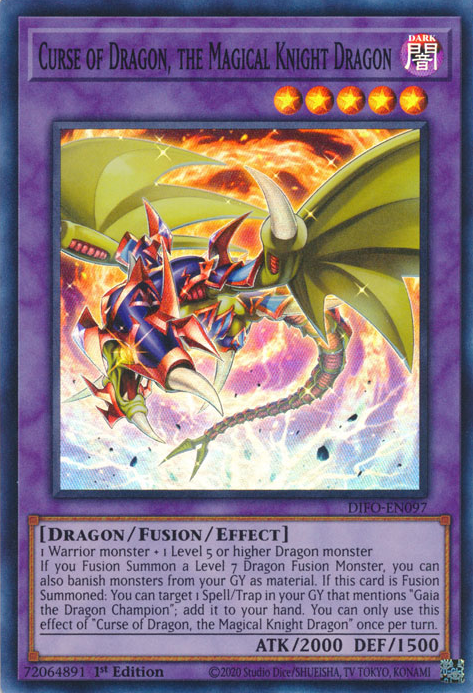 Curse of Dragon, the Magical Knight Dragon [DIFO-EN097] Super Rare | Pegasus Games WI