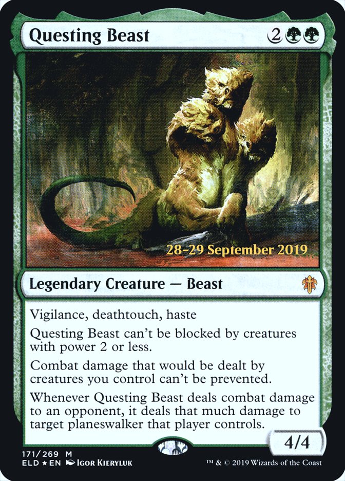 Questing Beast [Throne of Eldraine Prerelease Promos] | Pegasus Games WI