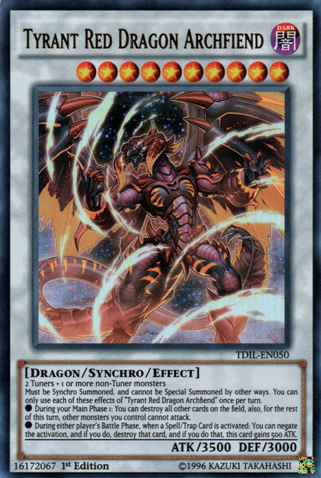 Tyrant Red Dragon Archfiend [TDIL-EN050] Ultra Rare | Pegasus Games WI