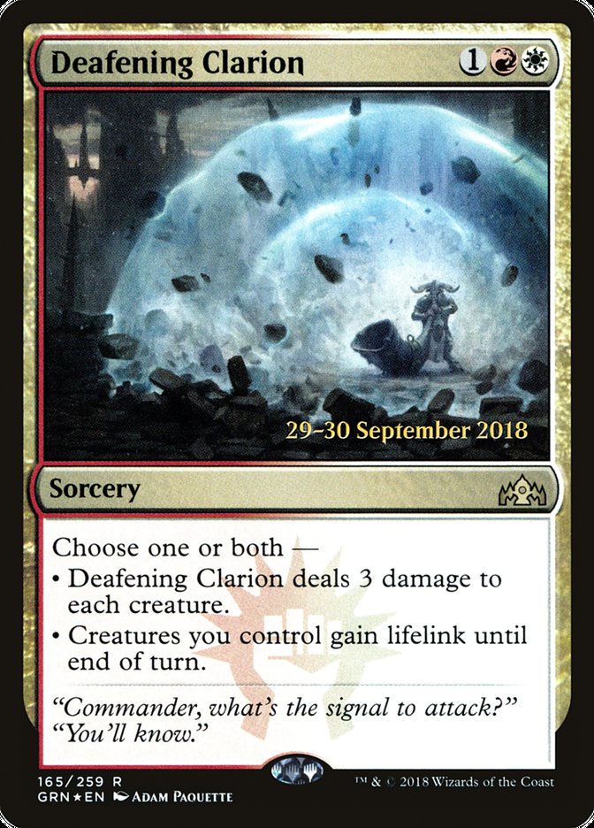 Deafening Clarion [Guilds of Ravnica Prerelease Promos] | Pegasus Games WI